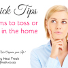 Quick Tips throw or toss in the home