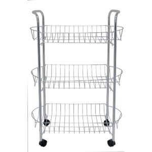 3-tier chrome trolley