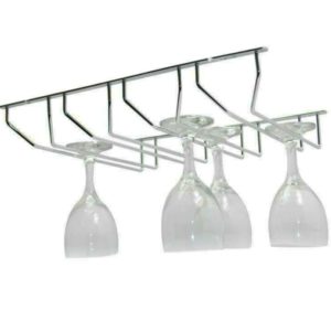 4 row wine glass rack chrome kitchen glasses barware