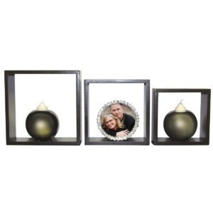 Wooden cubes small mahogany