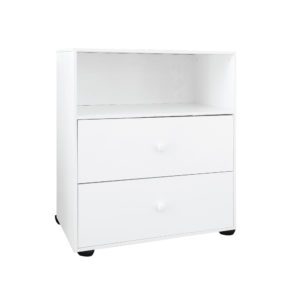 compactum 2 drawer white flat pack