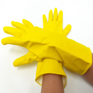 household gloves yellow-square